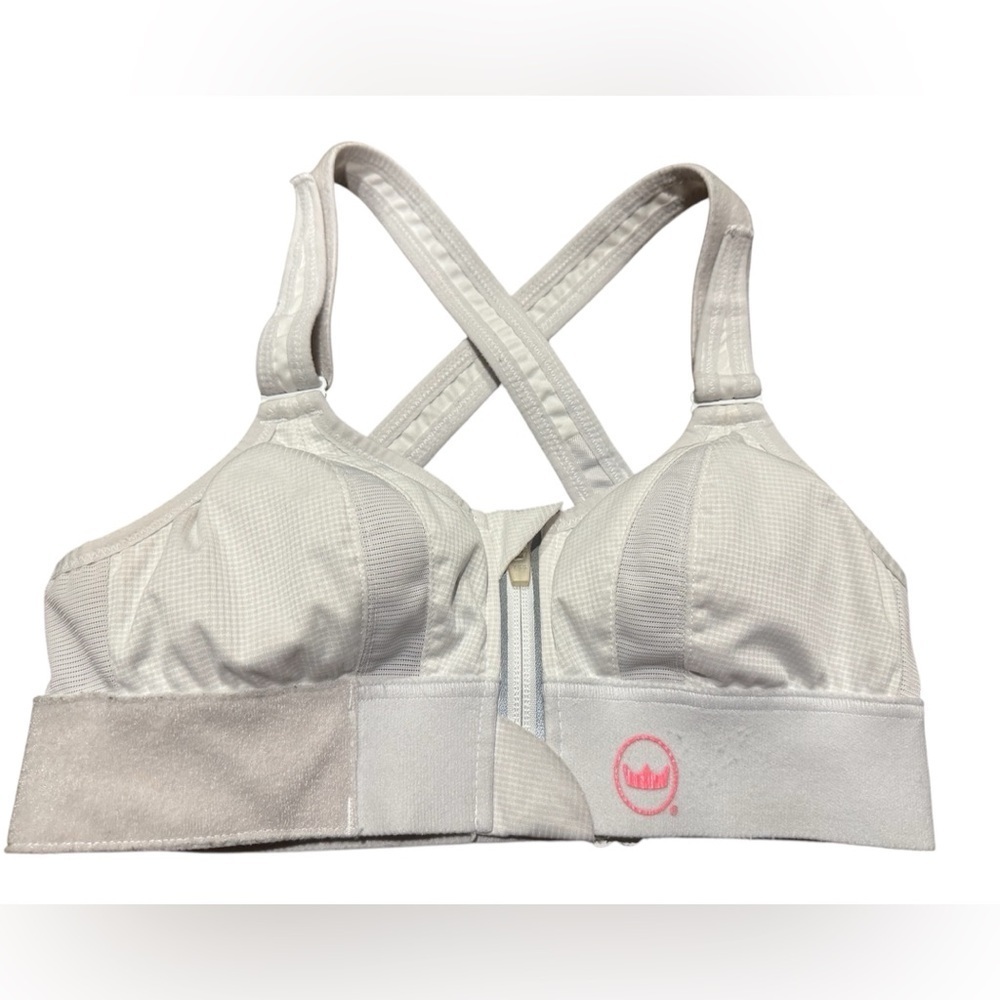 SHEFIT Ultimate Zip Front High Impact Sports Bra White Size XS
